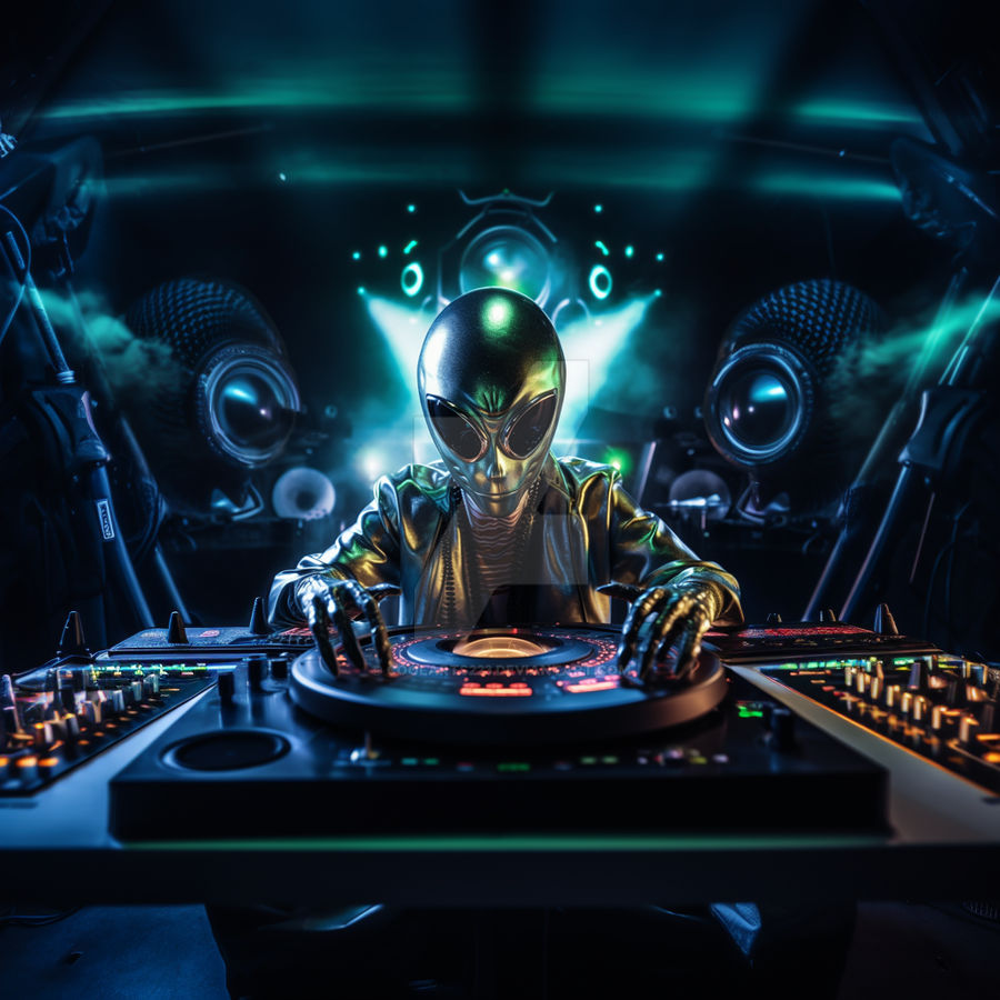 Alien Rave Dj Alien as a DJ in a night club by Coolarts223 on DeviantArt