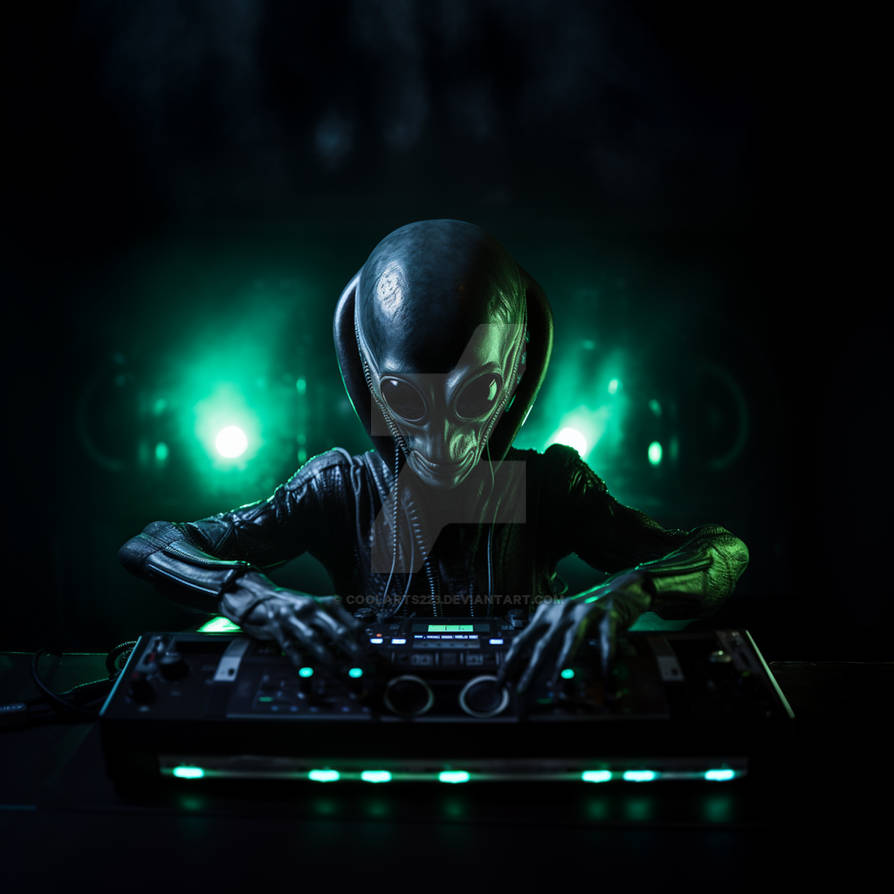 Alien Rave Dj Alien as a DJ in a night club by Coolarts223 on DeviantArt