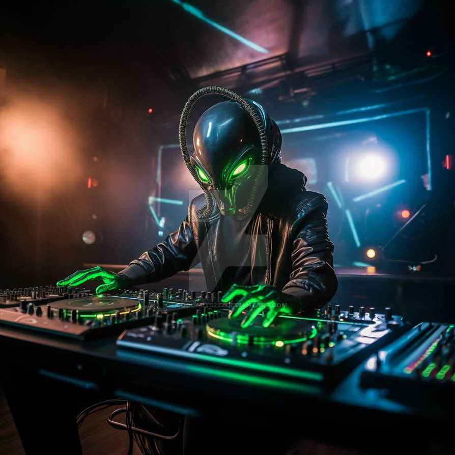 Alien Rave Dj Alien as a DJ in a night club by Coolarts223 on DeviantArt