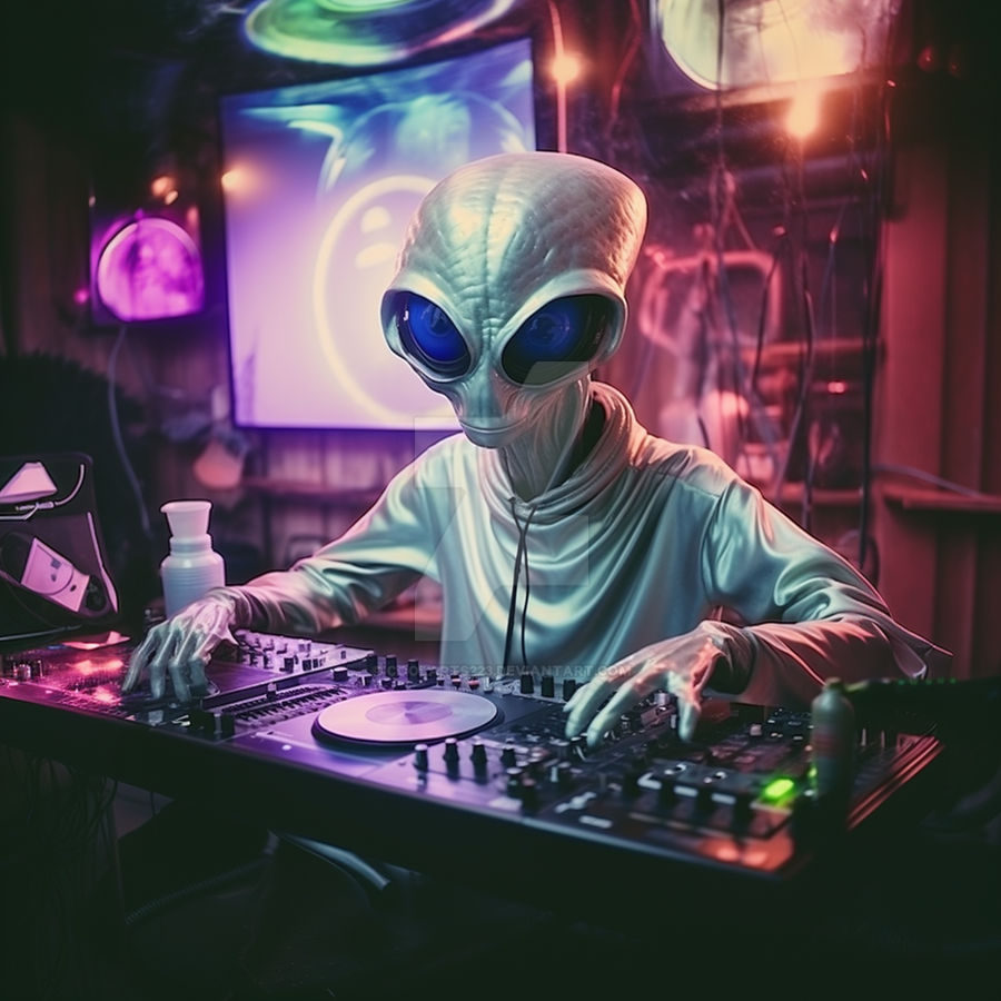 Alien Rave Dj Alien as a DJ in a night club by Coolarts223 on DeviantArt