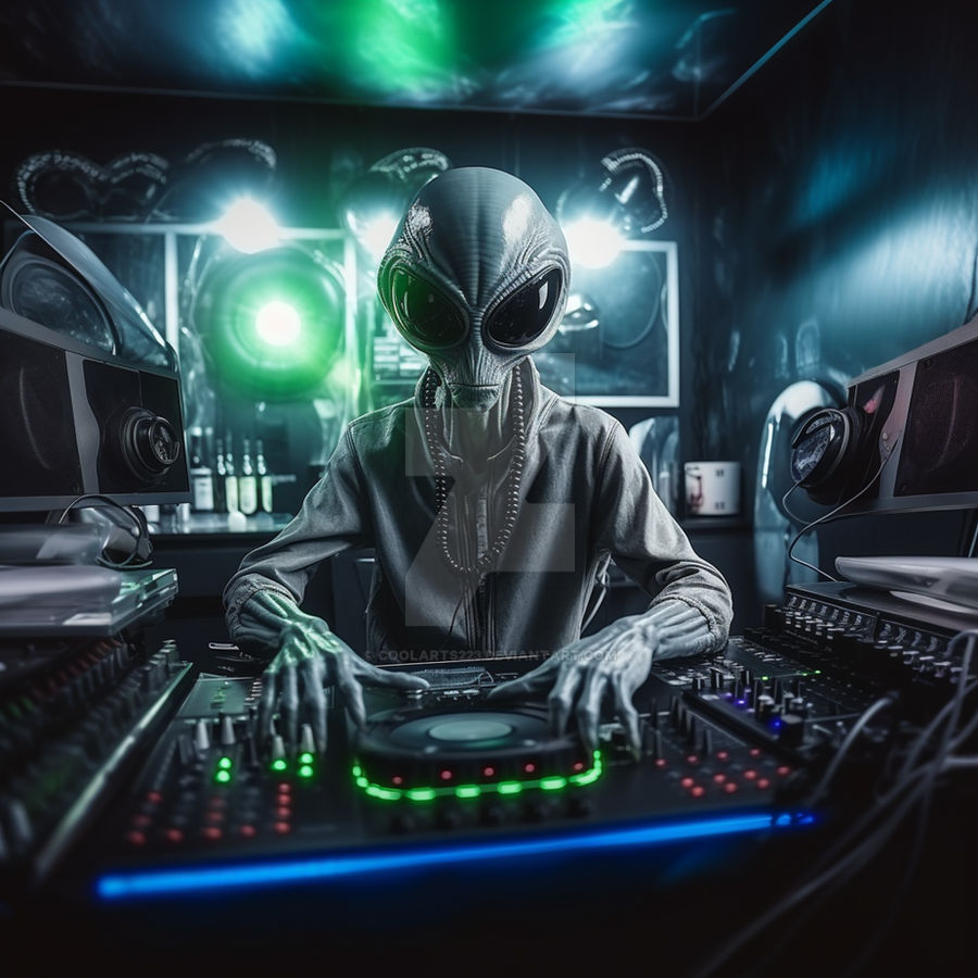 Alien Rave Dj Alien as a DJ in a night club by Coolarts223 on DeviantArt