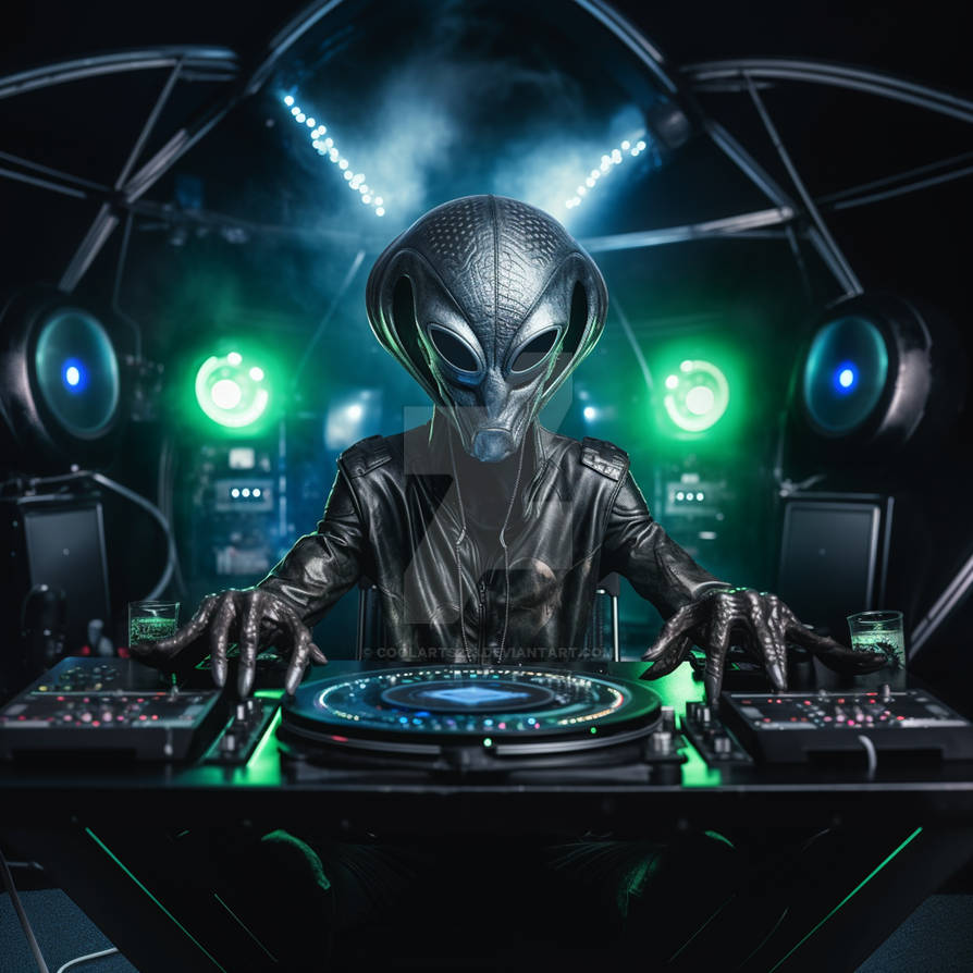 Alien Rave Dj Alien as a DJ in a night club by Coolarts223 on DeviantArt