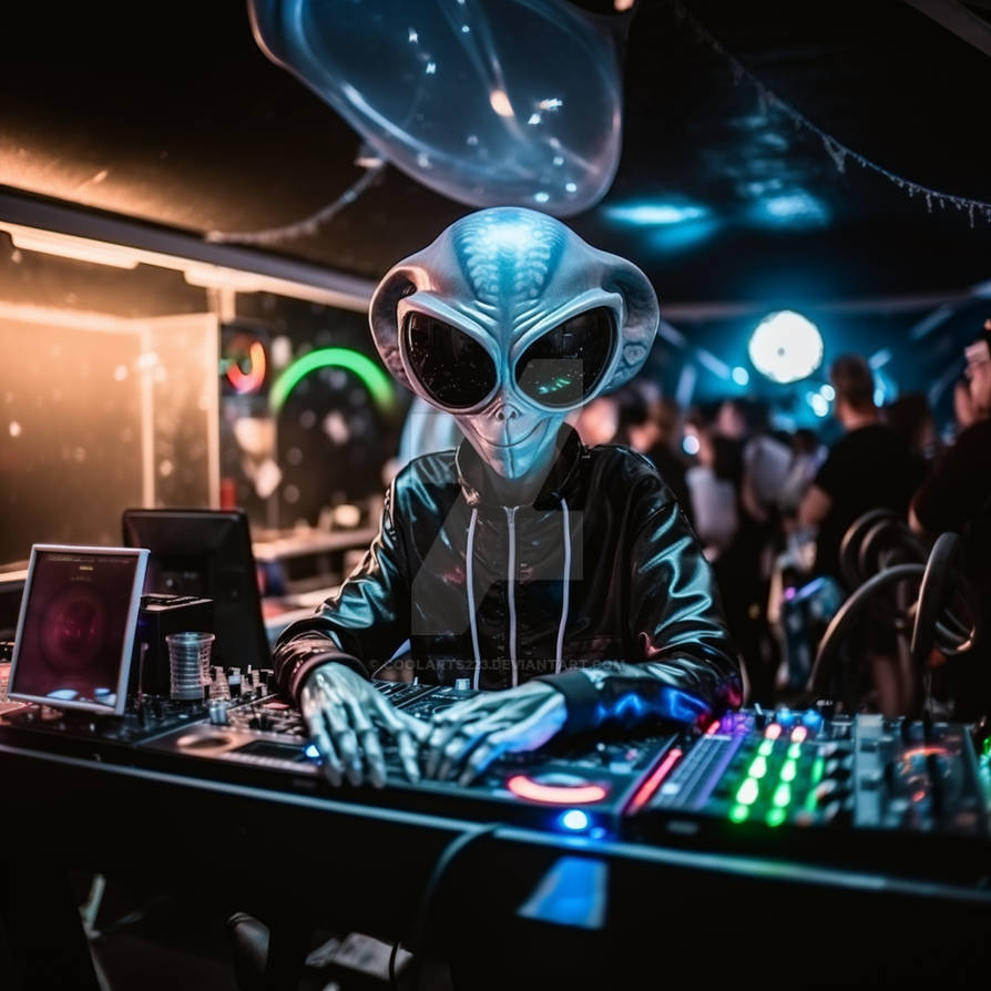 Alien Rave Dj Alien as a DJ in a night club by Coolarts223 on DeviantArt