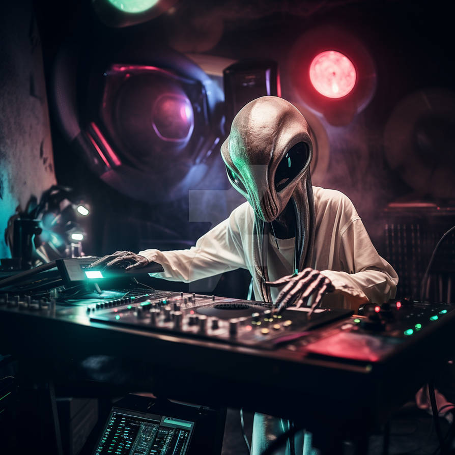 Alien Rave Dj Alien as a DJ in a night club by Coolarts223 on DeviantArt