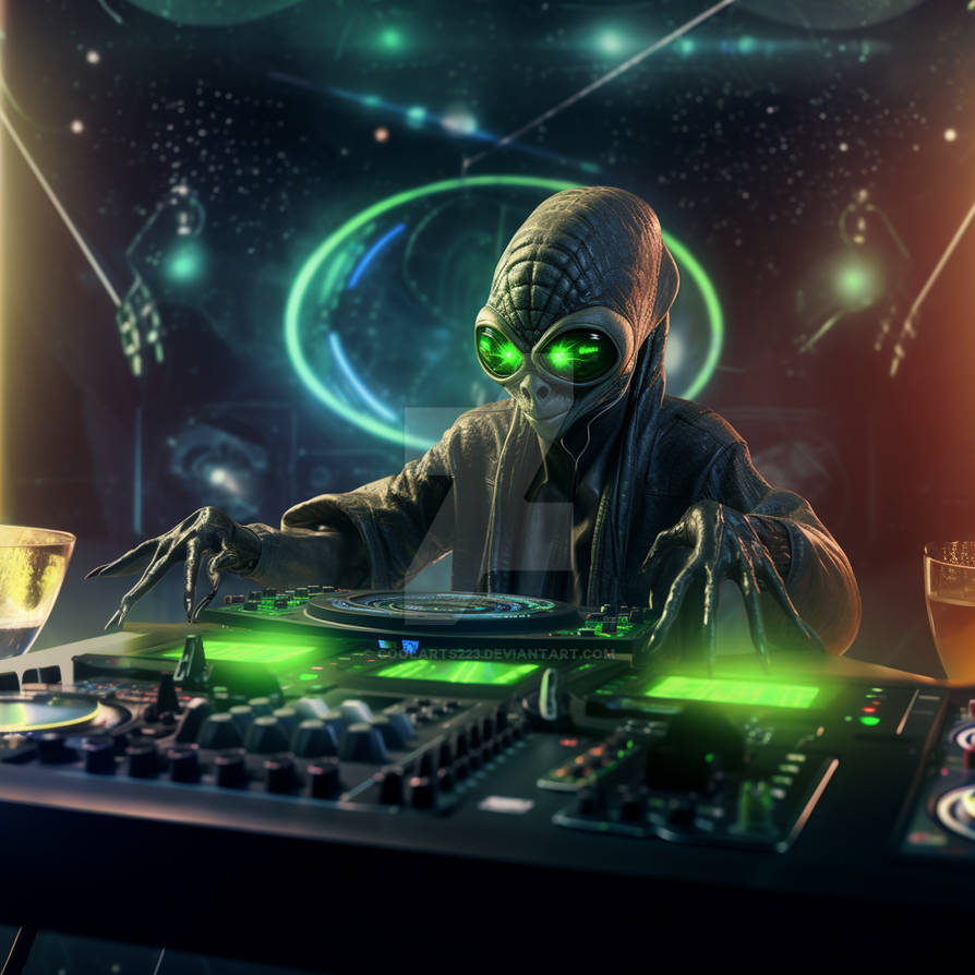 Alien Rave Dj Alien as a DJ in a night club by Coolarts223 on DeviantArt