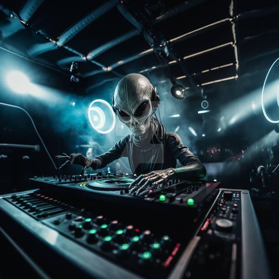 Alien Rave Dj Alien as a DJ in a night club by Coolarts223 on DeviantArt
