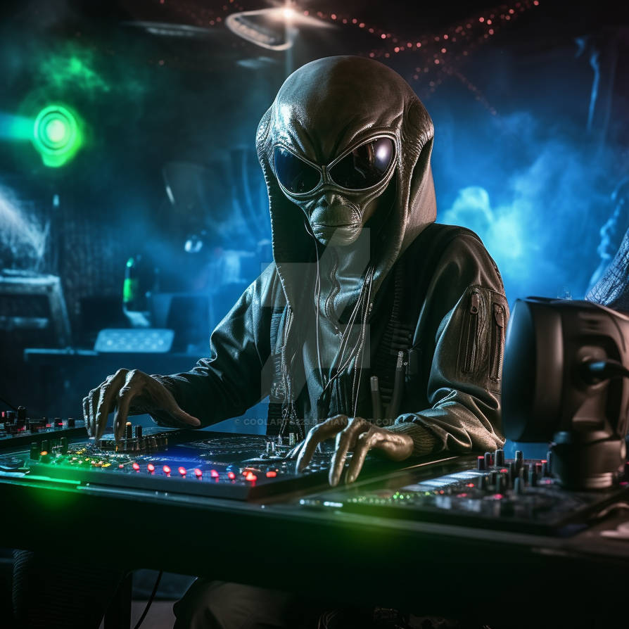 Alien Rave Dj Alien as a DJ in a night club by Coolarts223 on DeviantArt