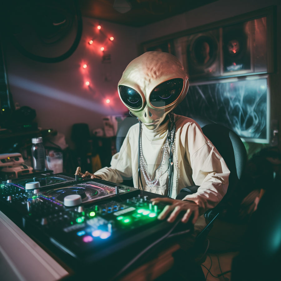 Alien Rave Dj Alien as a DJ by Coolarts223 on DeviantArt