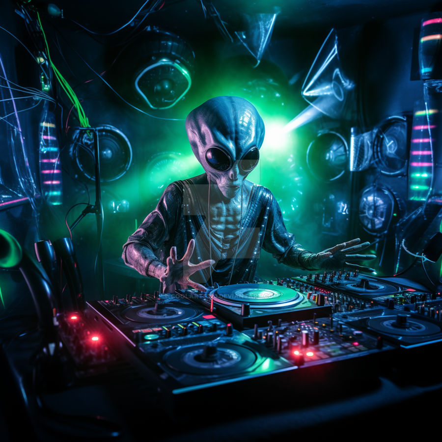 Alien Rave Dj Alien as a DJ in a night club by Coolarts223 on DeviantArt