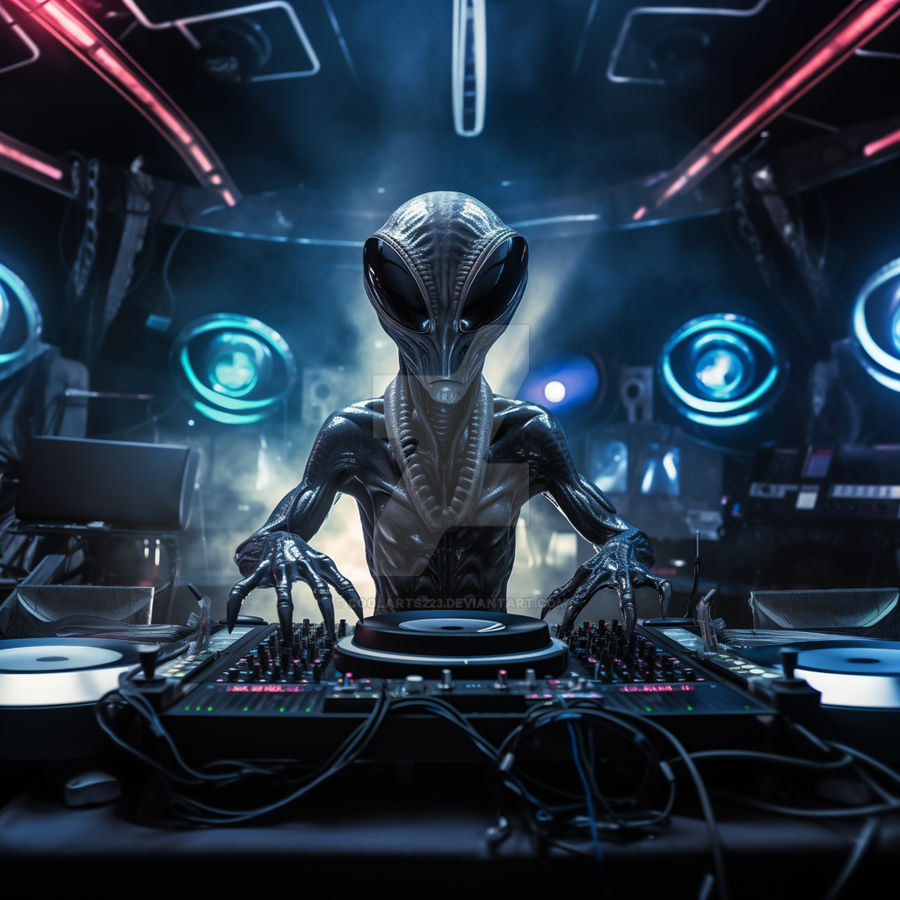 Alien Rave Dj Alien as a DJ in a night club by Coolarts223 on DeviantArt