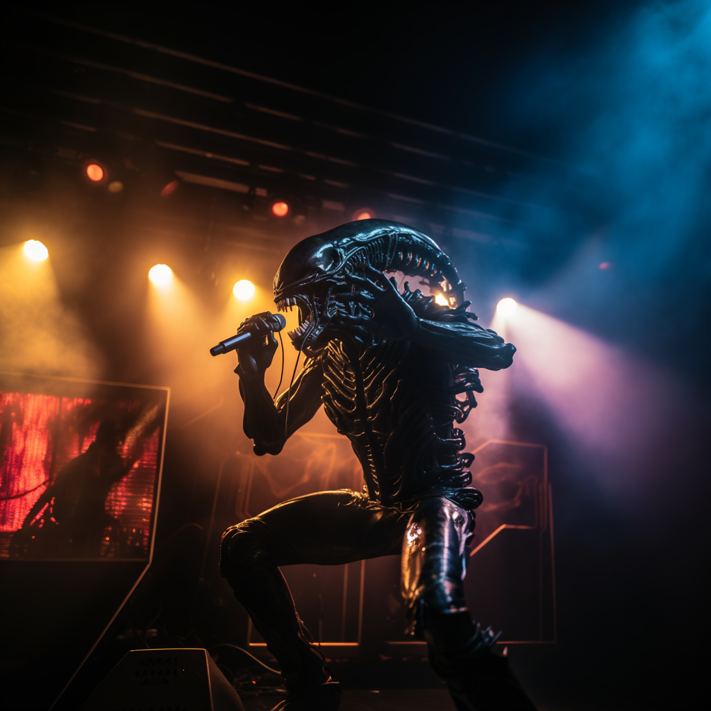 Alien Singer Xenomorph Alien as a singer on stage by Coolarts223 on DeviantArt