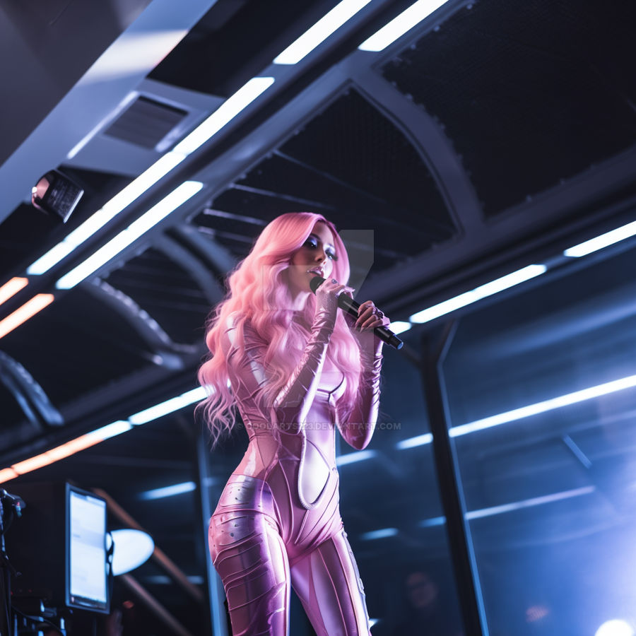 Pink Singer Deviantart Woman singer, with pink hair by Coolarts223 on DeviantArt