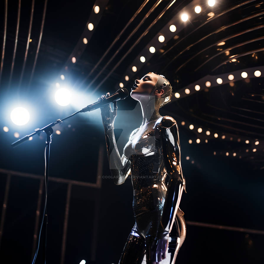 Alien woman as a singer on stage by Coolarts223 on DeviantArt