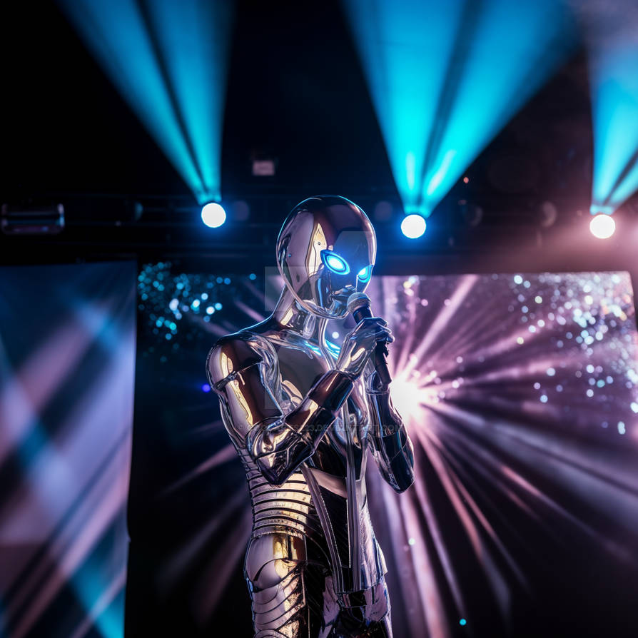 Alien Singer Alien robot as a singer on stage by Coolarts223 on DeviantArt
