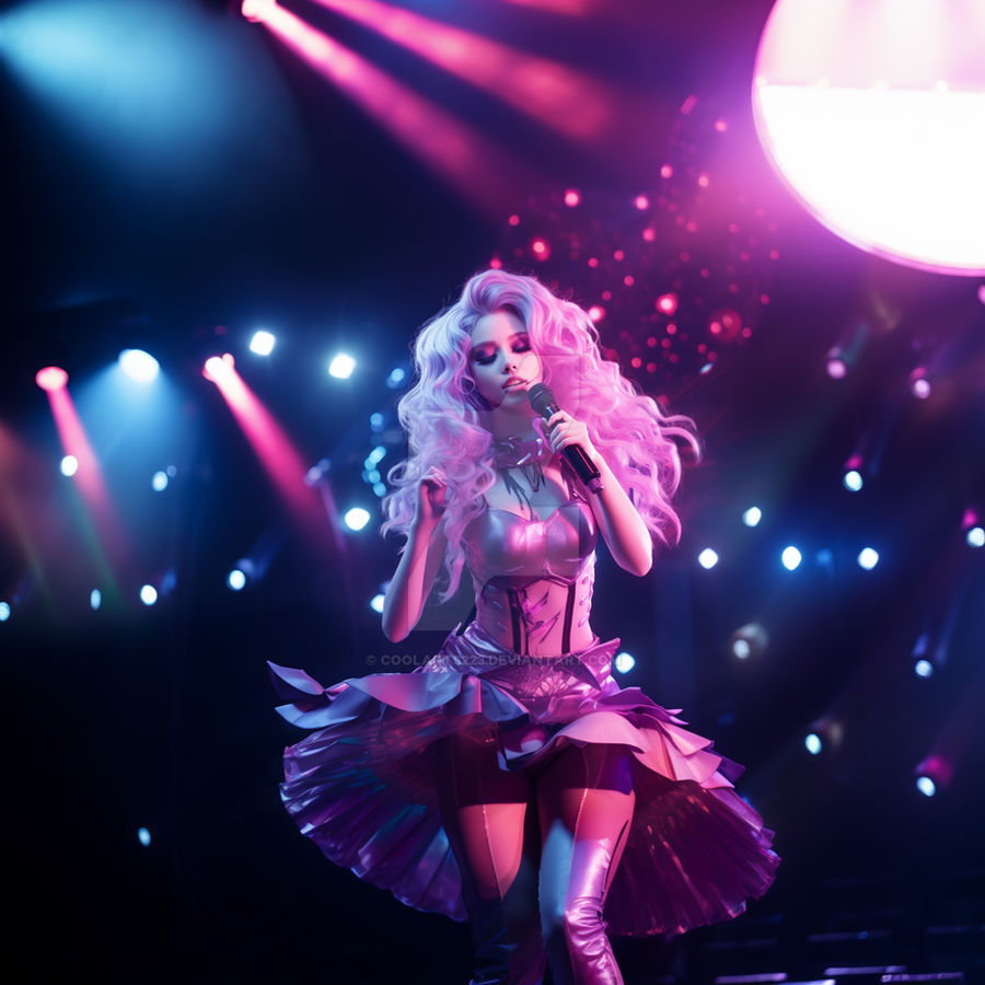 Seraphine from league of legends. On stage by Coolarts223 on DeviantArt