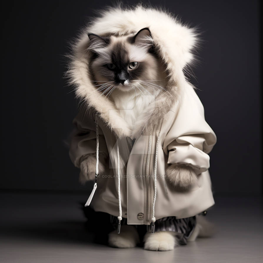 Ragdoll cat in fashion winter clothes by Coolarts223 on DeviantArt