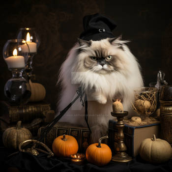 Ragdoll cat on Halloween