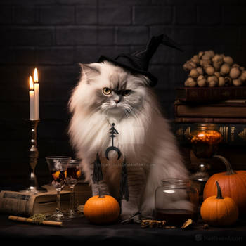 Ragdoll cat on Halloween