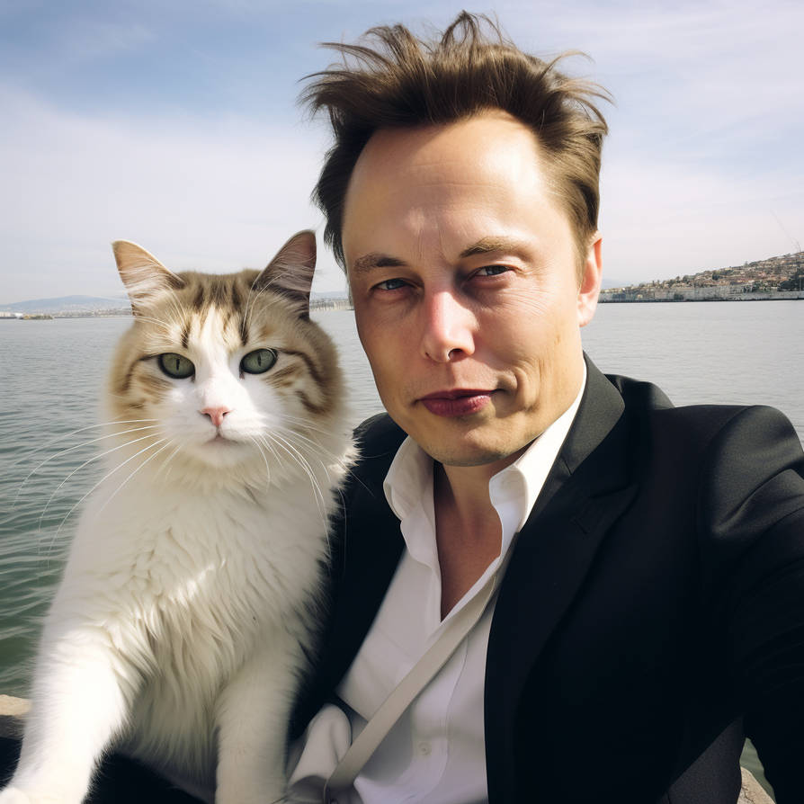 Selfie Of Elon Musk With A Cat On Embankment By Coolarts223 On DeviantArt selfie-of-elon-musk-with-a-cat-on-embankment-by-coolarts223-on-deviantart