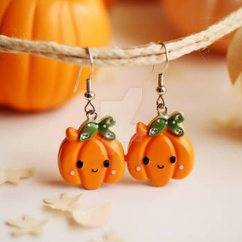 Cute pumpkin earrings