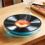 Vinyl record as a plate for meal