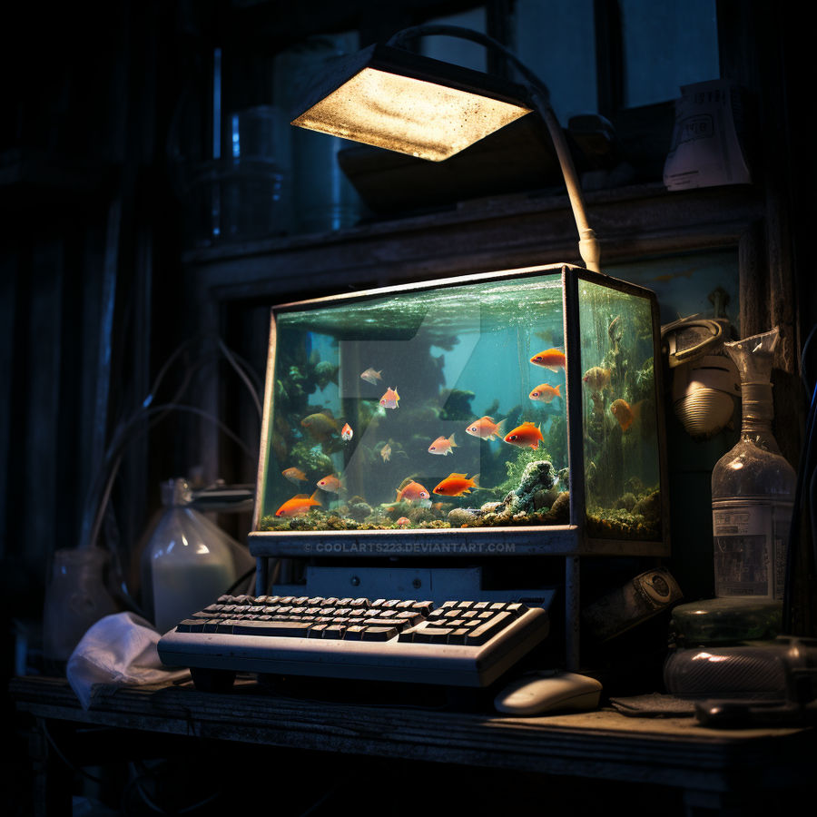 A Fish Using A Computer Aquarium as a computer by Coolarts223 on DeviantArt