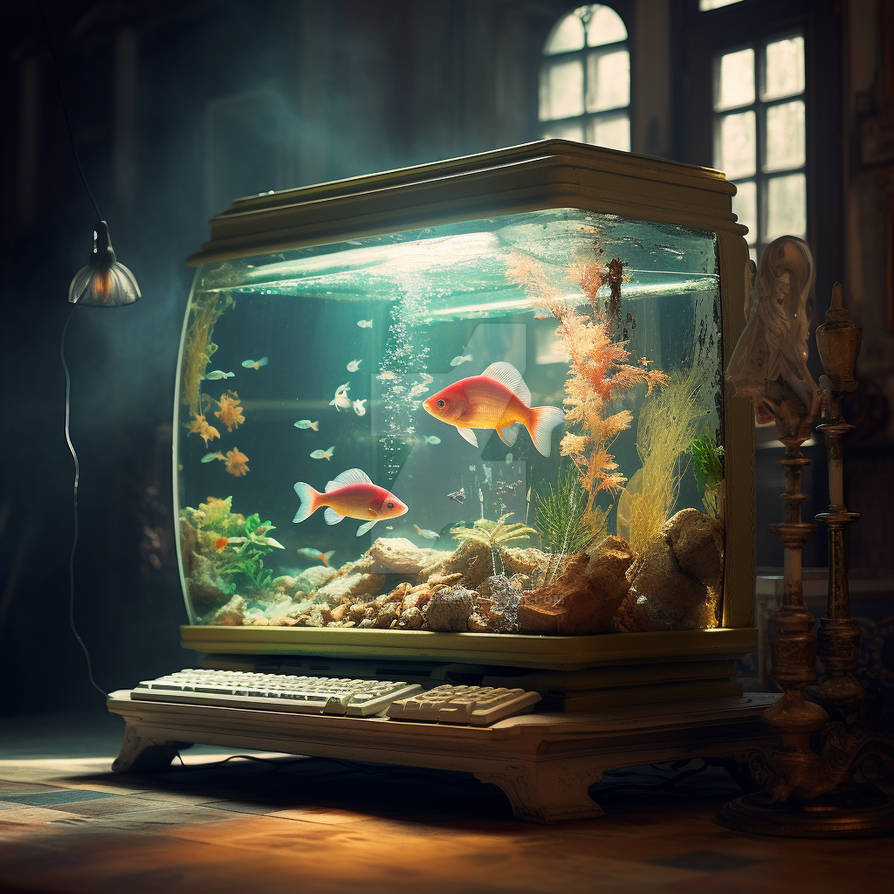 Aquarium as a computer by Coolarts223 on DeviantArt