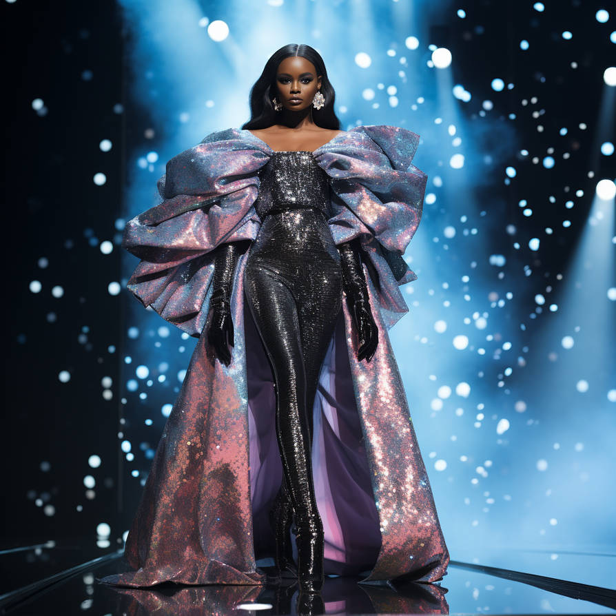 Woman in cosmic outfit Barbie style. Fashion show by Coolarts223 on ...