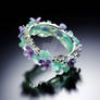 Fantasy translucent ring with flowers