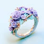 Fantasy beautiful ring with flowers