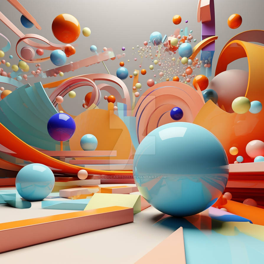 Abstract 3D colourful illustration of imagination by Coolarts223 on ...