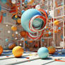 Abstract 3D colourful illustration of imagination