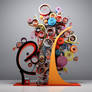 Abstract 3D colourful illustration of imagination