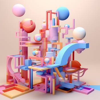 Abstract 3D colourful illustration of imagination