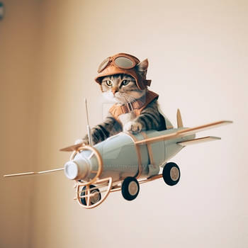 Cat test pilot flies aircraft