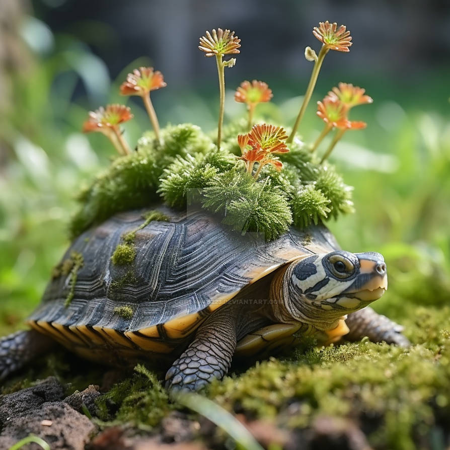 Turtle Back Roots Grass on back of a turtle. Nature photo by Coolarts223 on DeviantArt