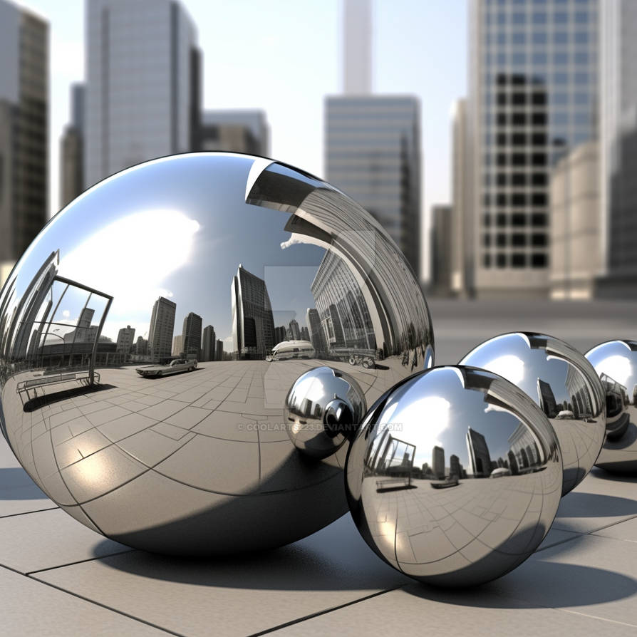 Reflective Sheres Huge metallic reflective spheres in urban city by Coolarts223 on DeviantArt