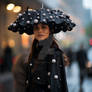 Mushroom outfit with umbrella cap for woman