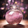 Magical potion with pink fairy dust