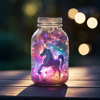 Magical potion with fairy dust