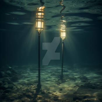 Mysterious lampposts underwater