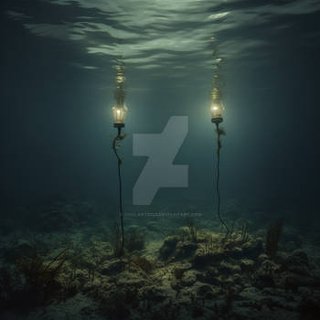 Mysterious lampposts underwater