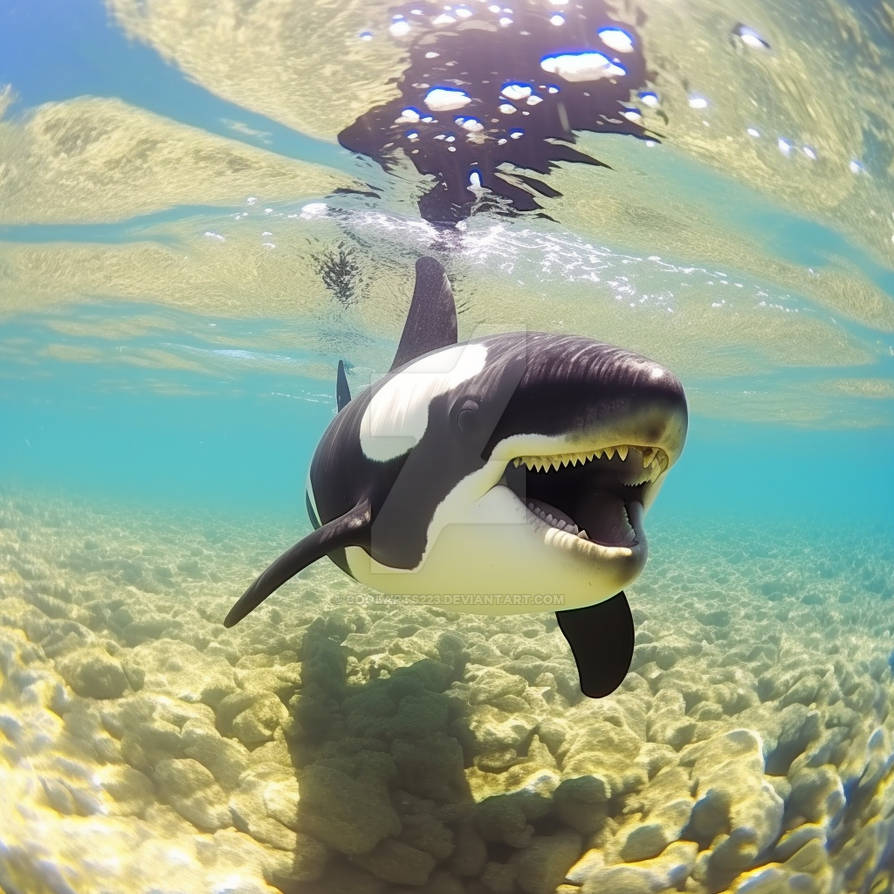 Cute orca is chasing you underwater by Coolarts223 on DeviantArt
