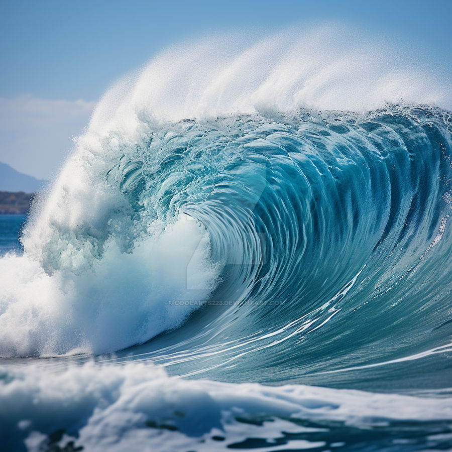 Beautiful big sea wave for surfing by Coolarts223 on DeviantArt