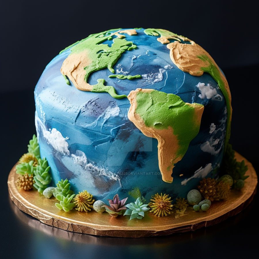Planet Earth cake by Coolarts223 on DeviantArt