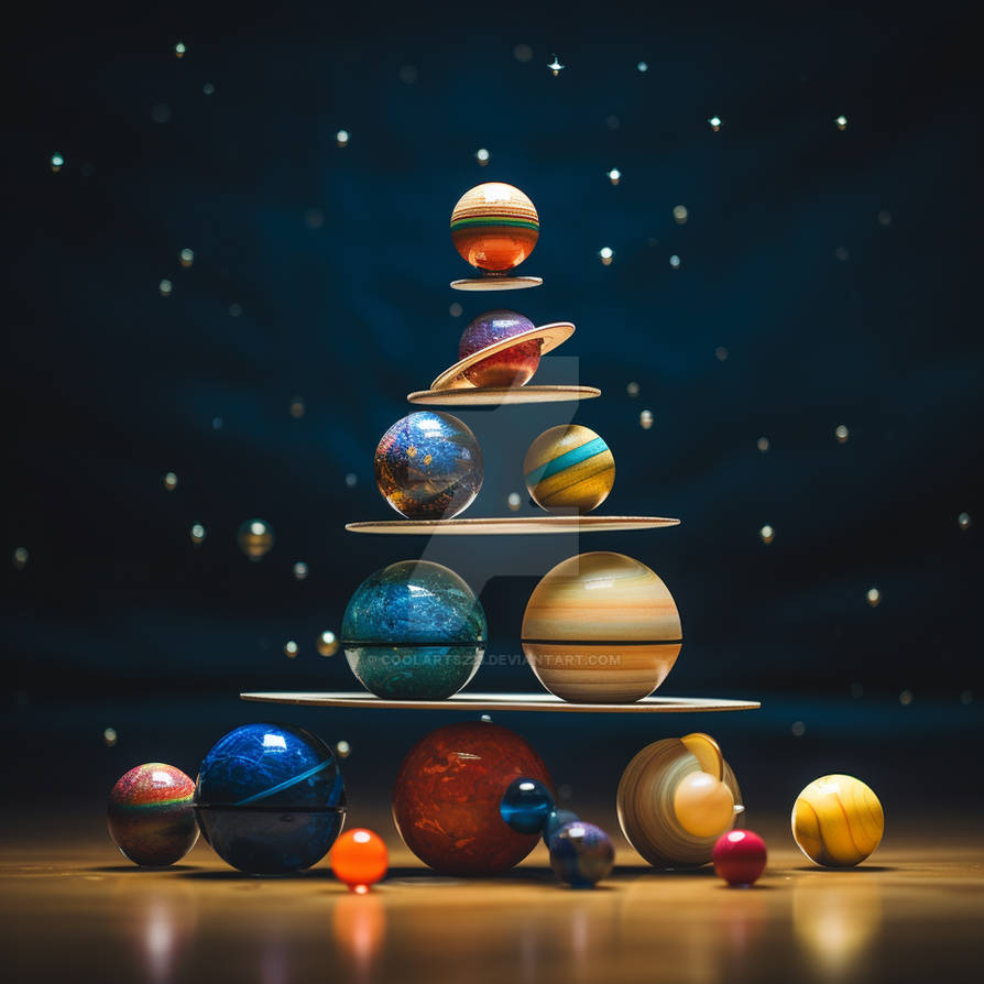 Toy pyramid made of Planets by Coolarts223 on DeviantArt