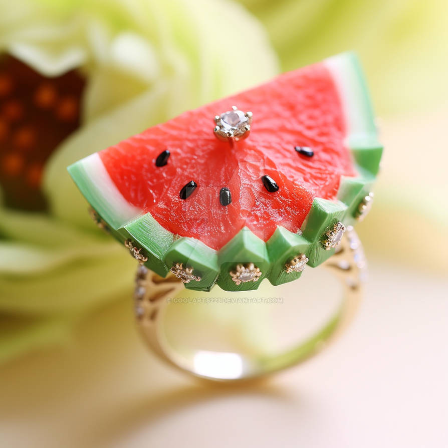 Jtv Watermelon Rings Jewelry ring watermelon inspired by Coolarts223 on DeviantArt