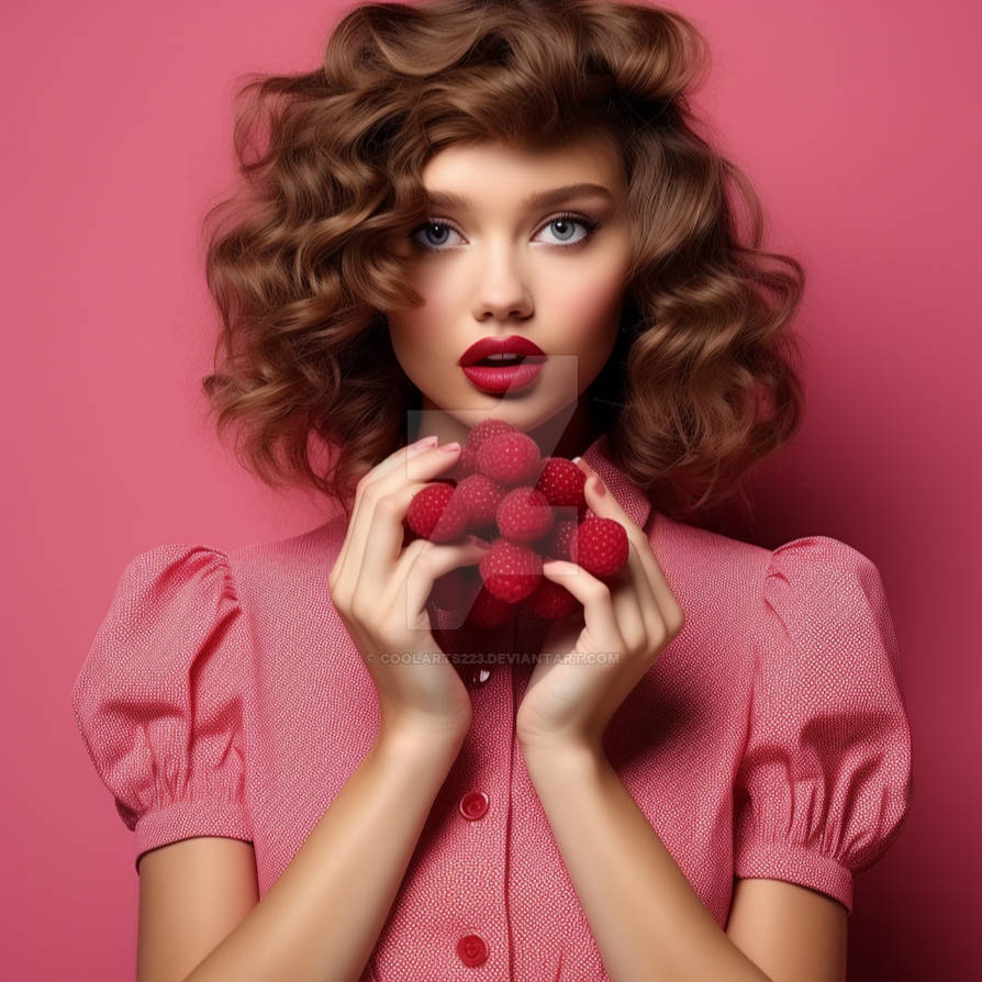Young woman with raspberries. Fashion photoshoot by Coolarts223 on ...