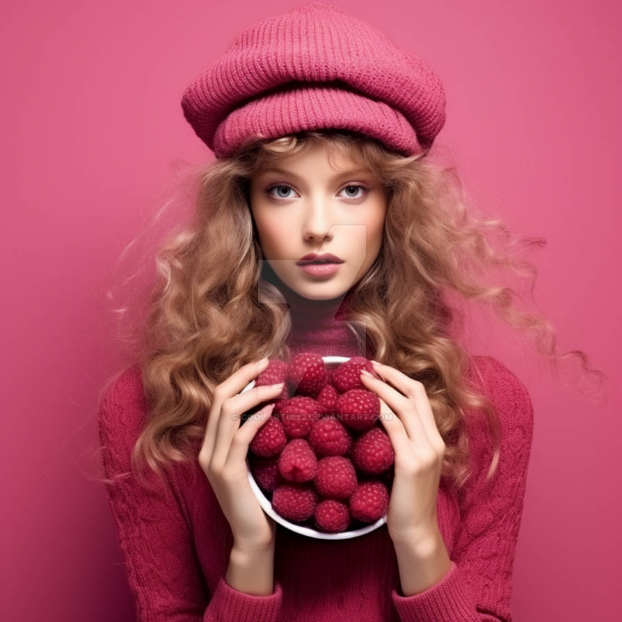 Woman Named Raspberry Young woman with raspberries. Fashion photoshoot by Coolarts223 on ...