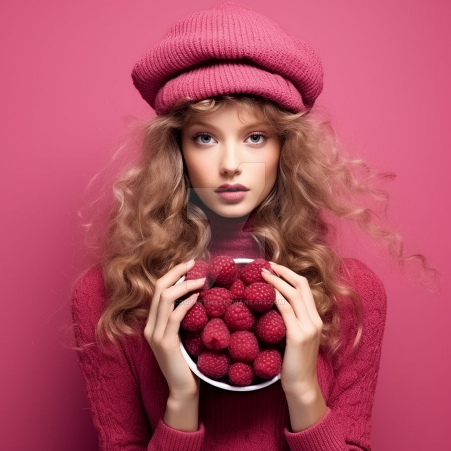 Young woman with raspberries. Fashion photoshoot by Coolarts223 on ...